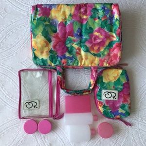 Floral cosmetic  case, 9 pcs,  NWOT